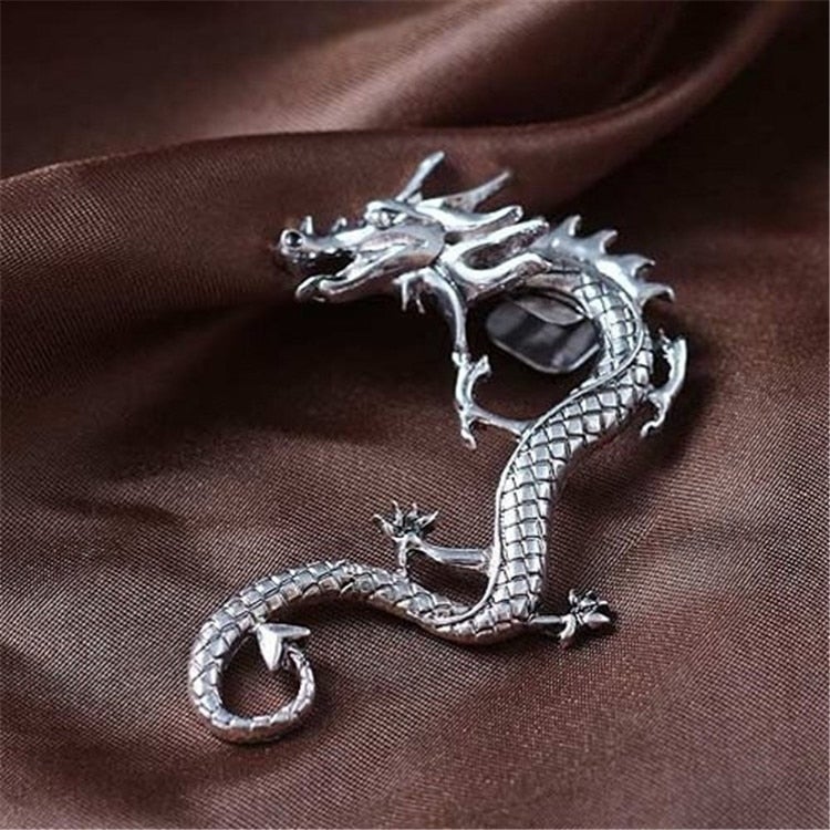 Charm™ | Brincos Dragão de Prata