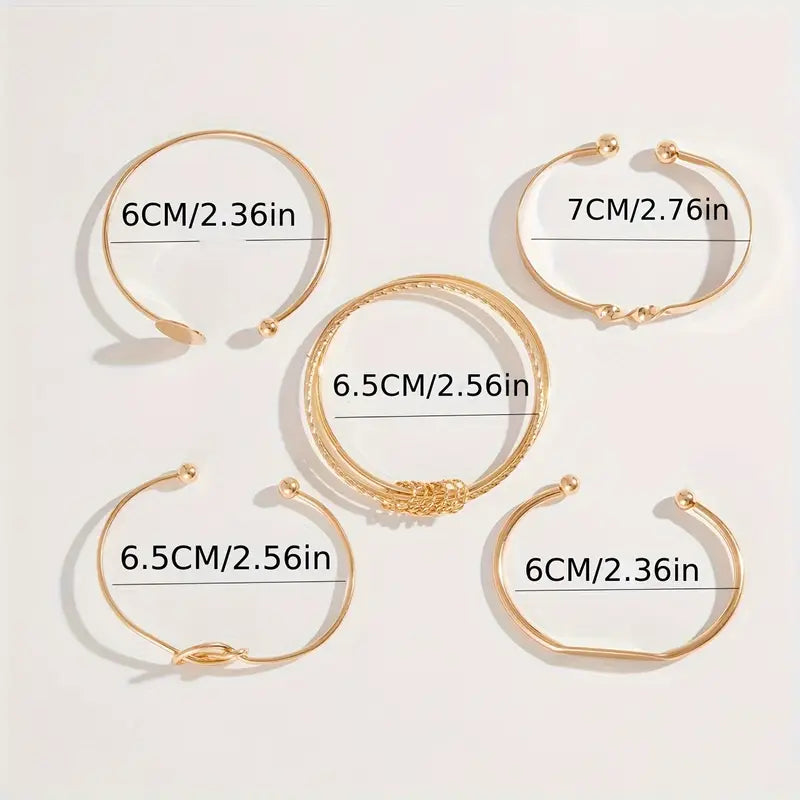 Knotted™ | Conjunto de Pulseiras Gold Elegance