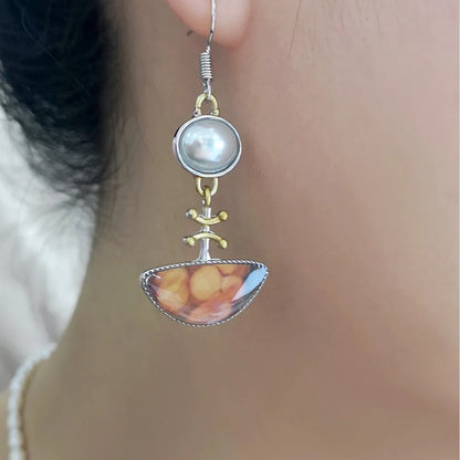 Elodi™ | Brincos Laranja Retro 