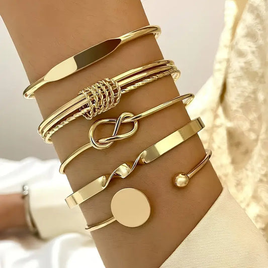 Knotted™ | Conjunto de Pulseiras Gold Elegance 