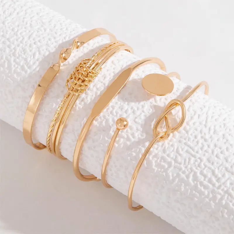 Knotted™ | Conjunto de Pulseiras Gold Elegance 