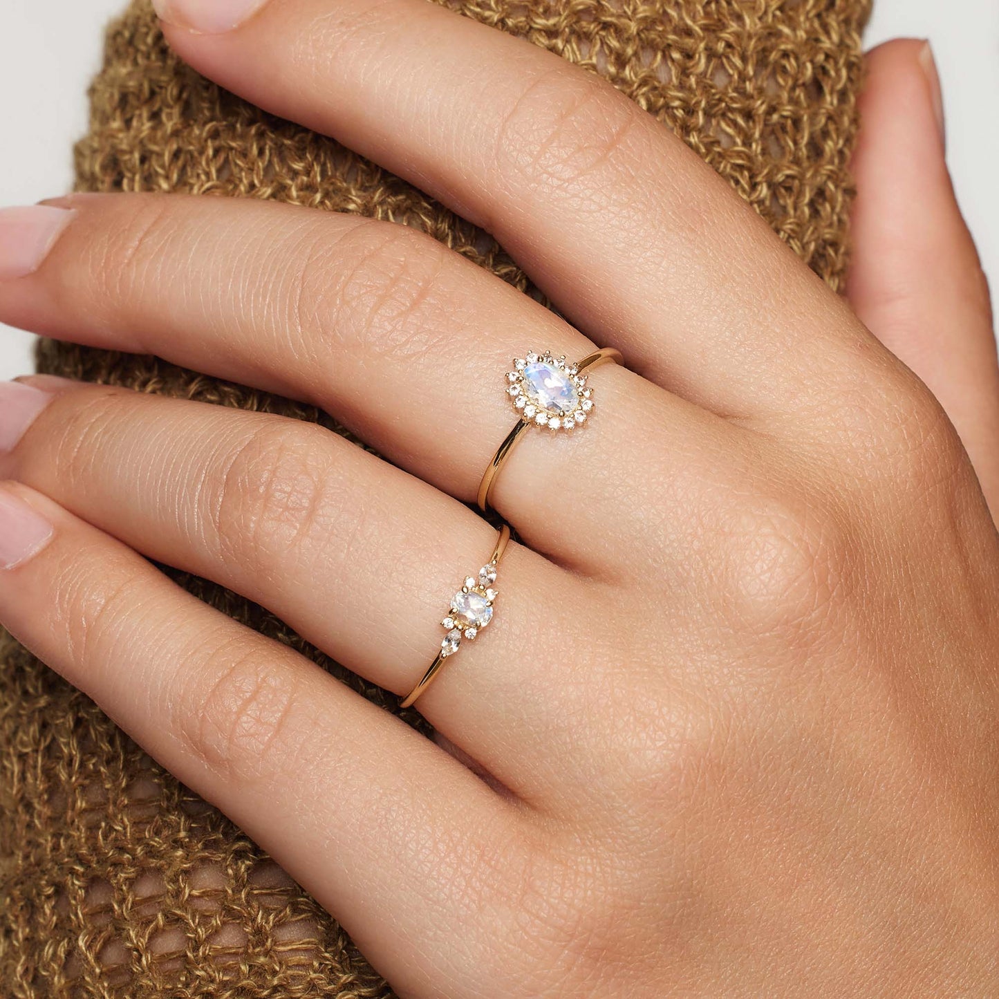 Muse™ | Anel de Pedra da Lua Dourada