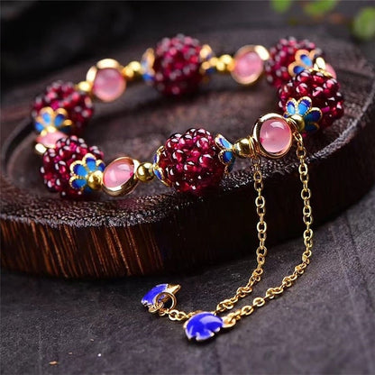 BerryStone™ | Pulseira de frutos vermelhos com pedra natural 
