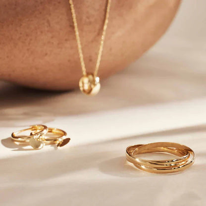 Lena™ | Anel Trielle em Ouro 